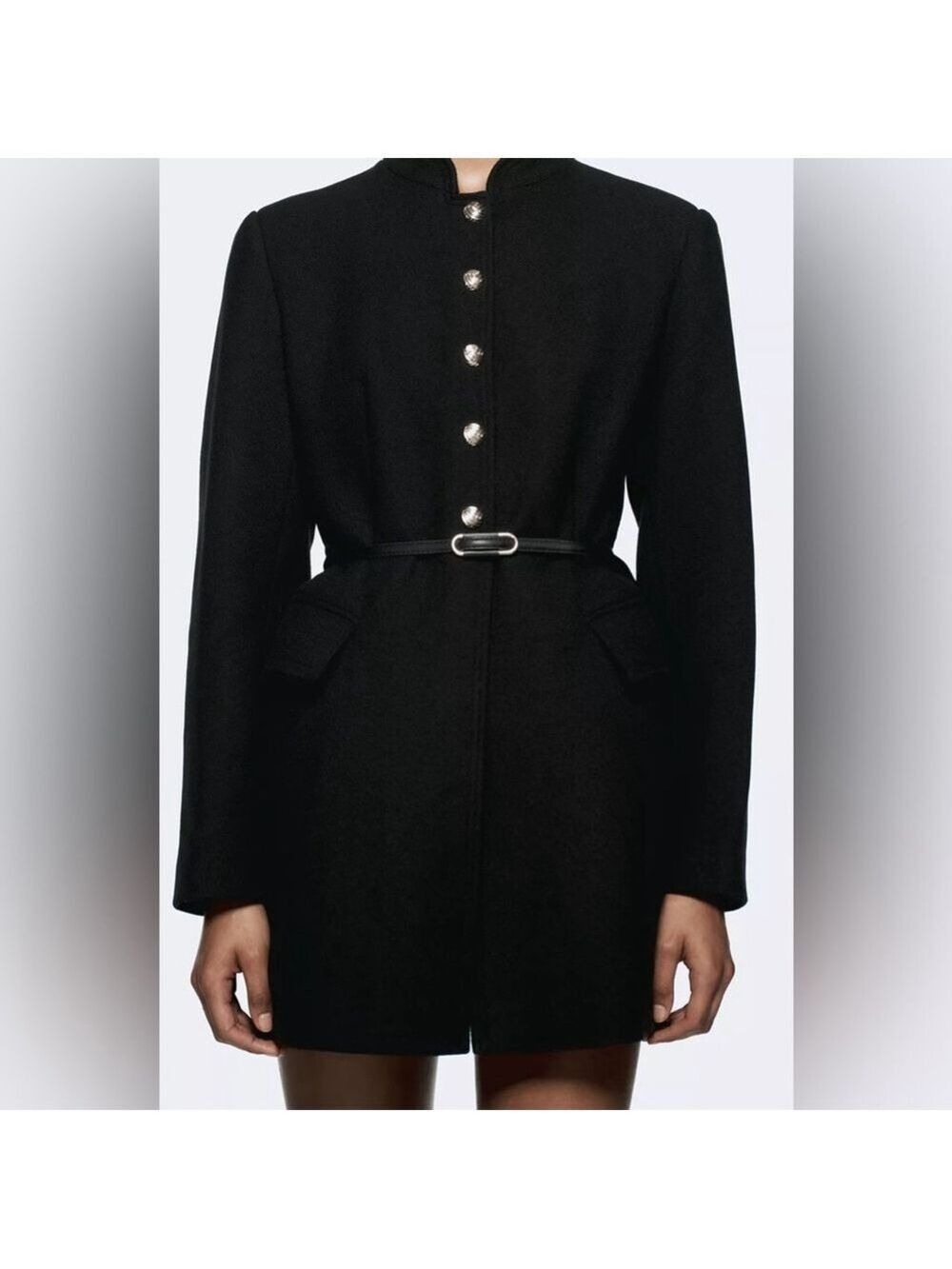 ZARA WOOL BLEND BELTED COAT